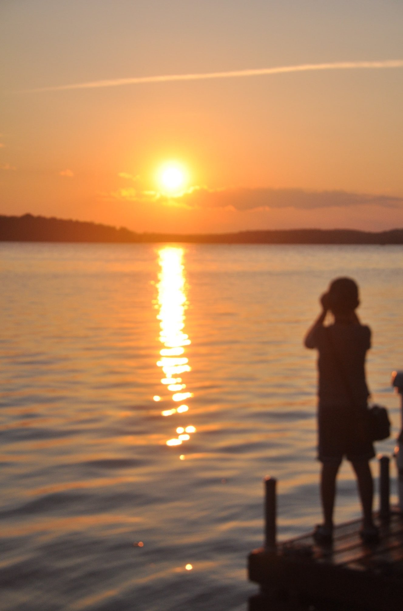 Kid Standing near Lake